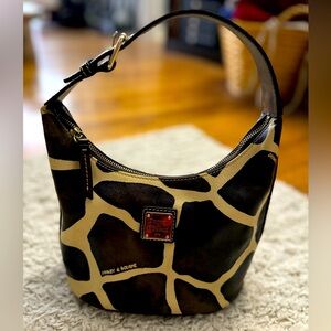 Dooney & Bourke Leather Giraffe Print Bucket Bag
